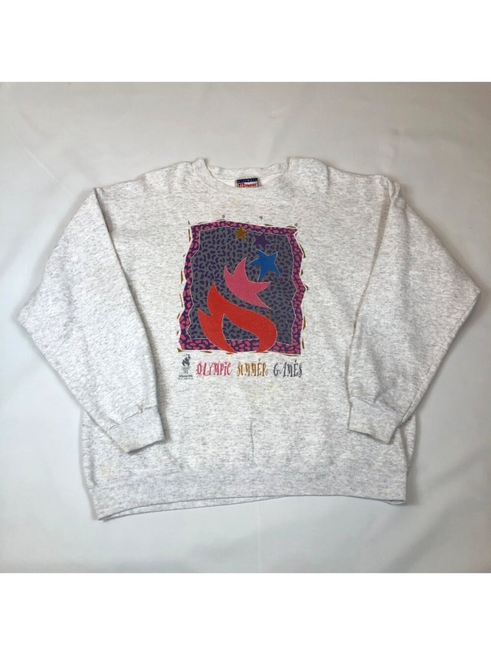 Vintage Mens 1996 Atlanta Olympic Summer Games Gray Crewneck Sweatshirt Size XL
